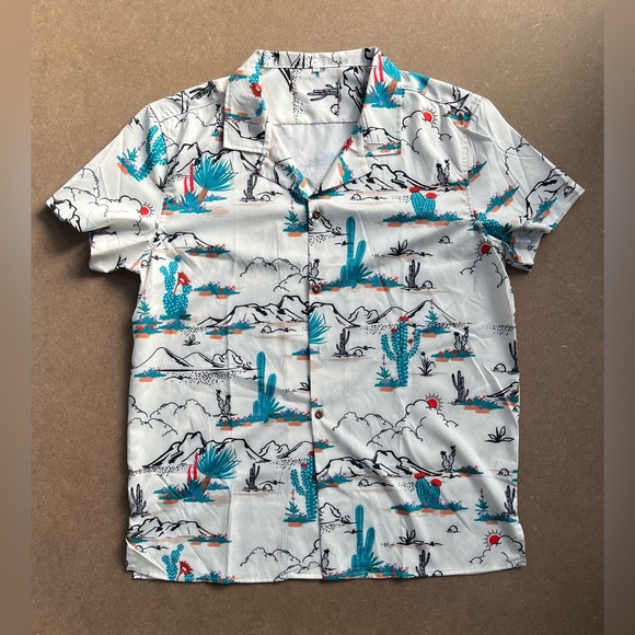 Vacation Style Button-Down Shirt - Picture 1 of 5